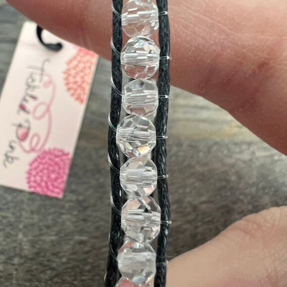 New Tickled Pink Clear Beaded Bracelet - Picture 4 of 4